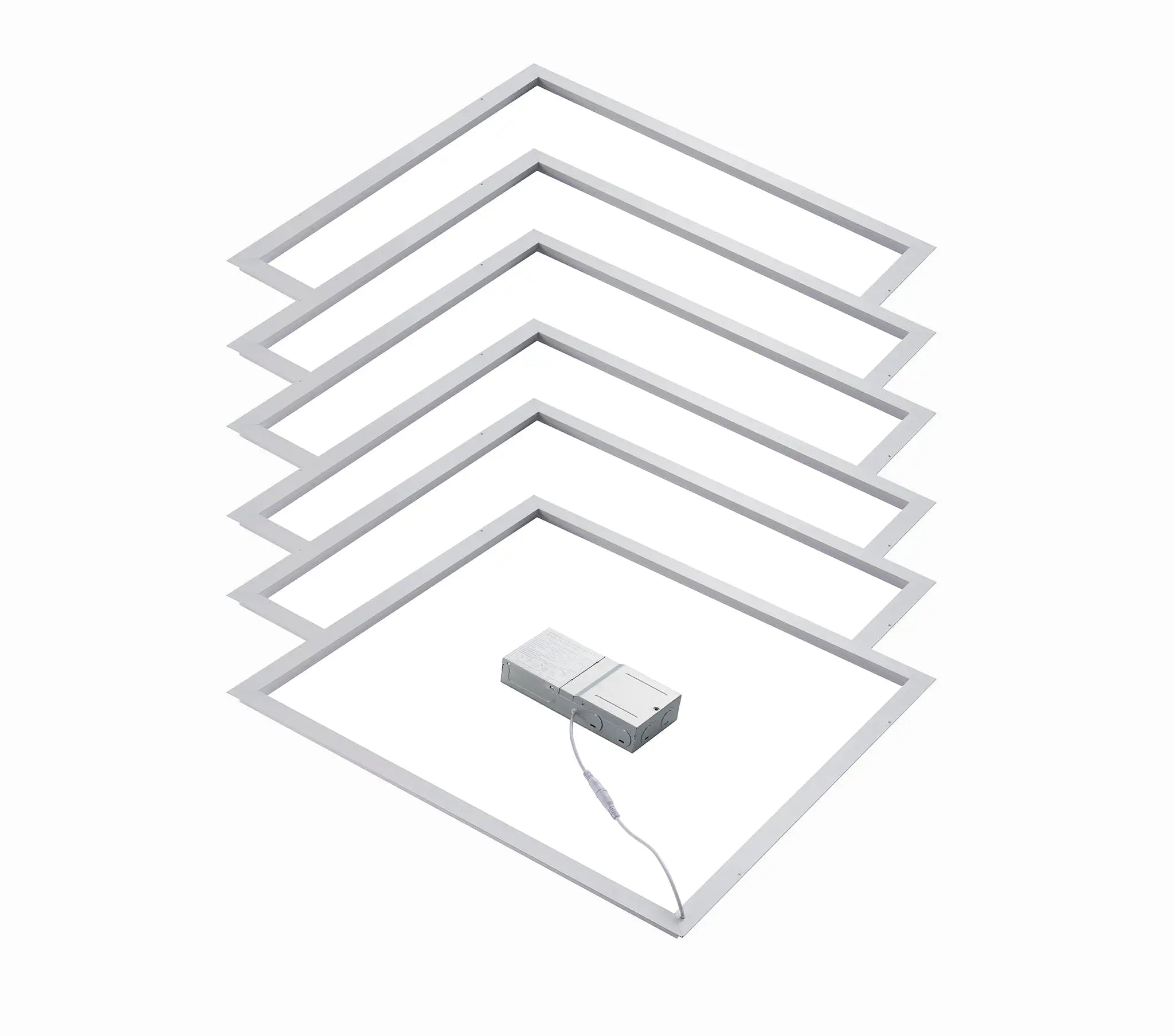 2x2_LED frame_light_T grid frame light drop ceiling, wattage and CCT adjustable, 6pack-JQZ lighting
