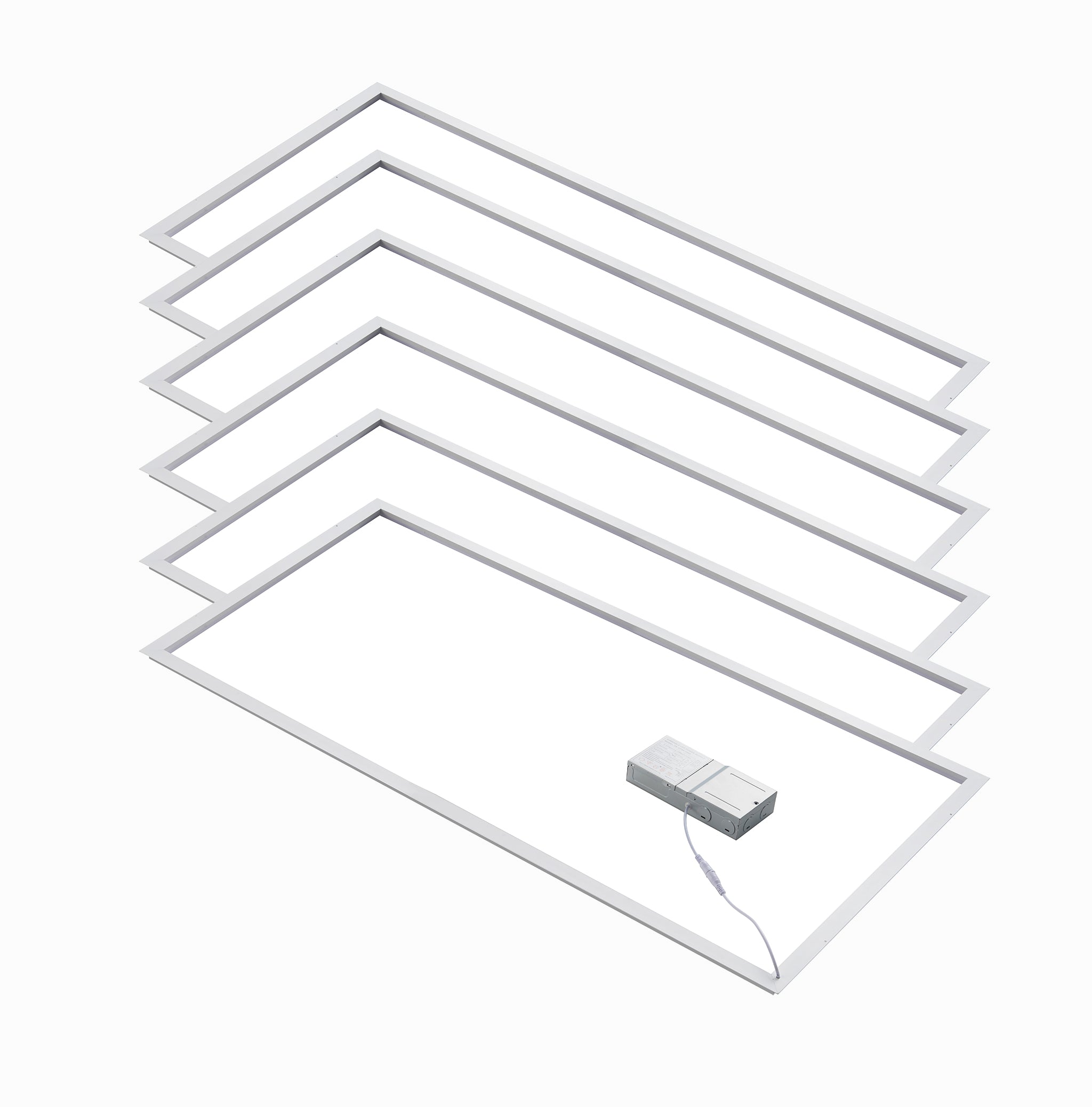 2x4_LED frame_light_T grid frame light drop ceiling, wattage and CCT adjustable, 6 pack-JQZ lighting