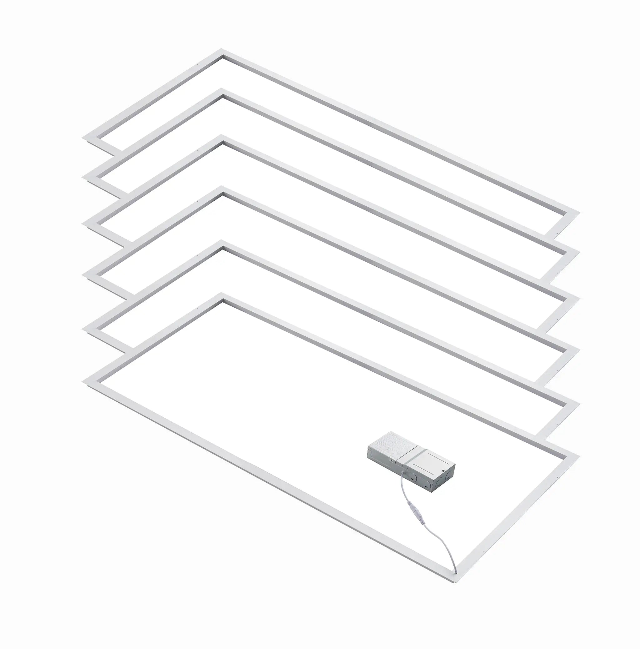 2x4_LED frame_light_T grid frame light drop ceiling, wattage and CCT adjustable, 6 pack-JQZ lighting