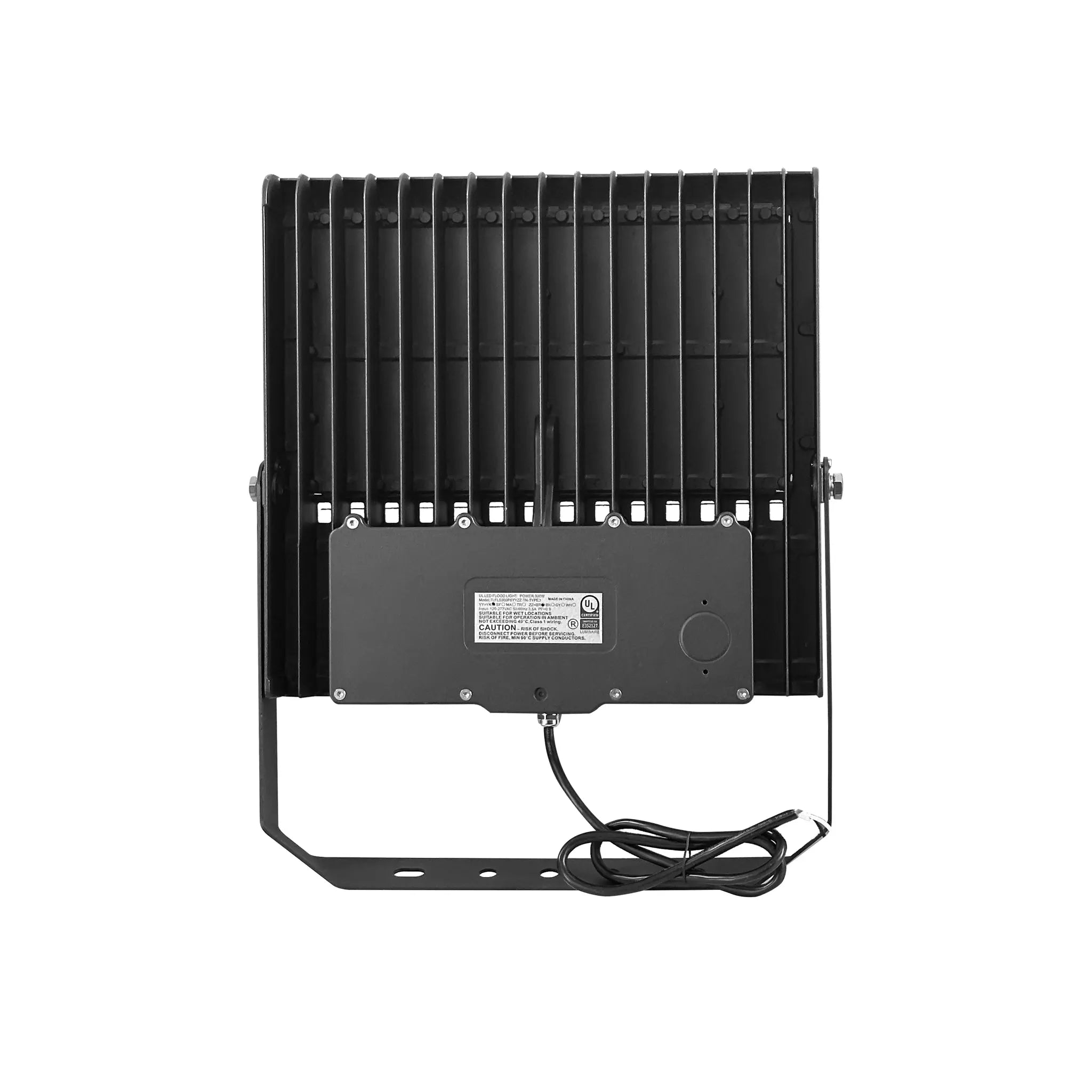 300W LED flood light, U shape bracket, back view-JQZ lighting