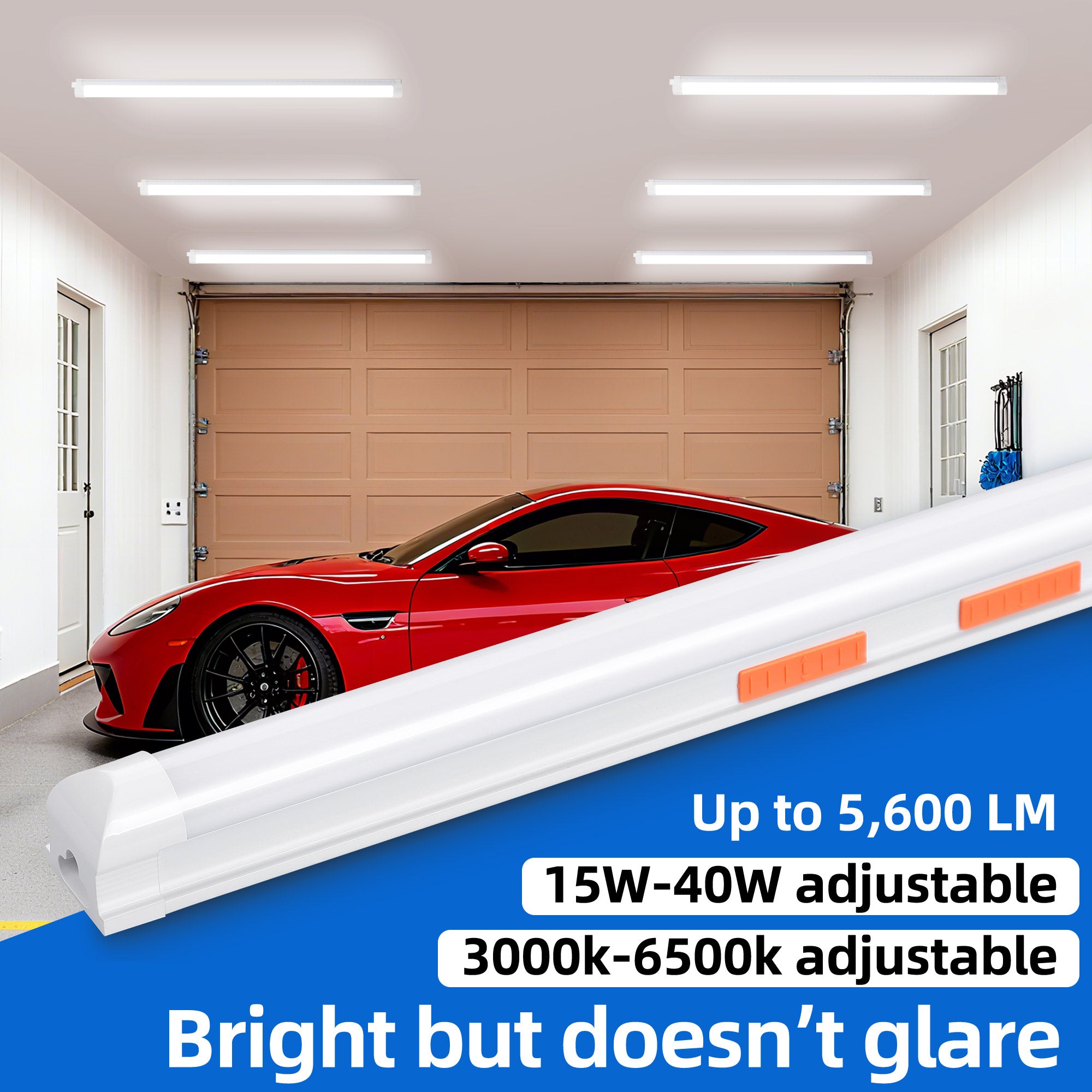 4ft LED shop light Wattage and CCT adjustable