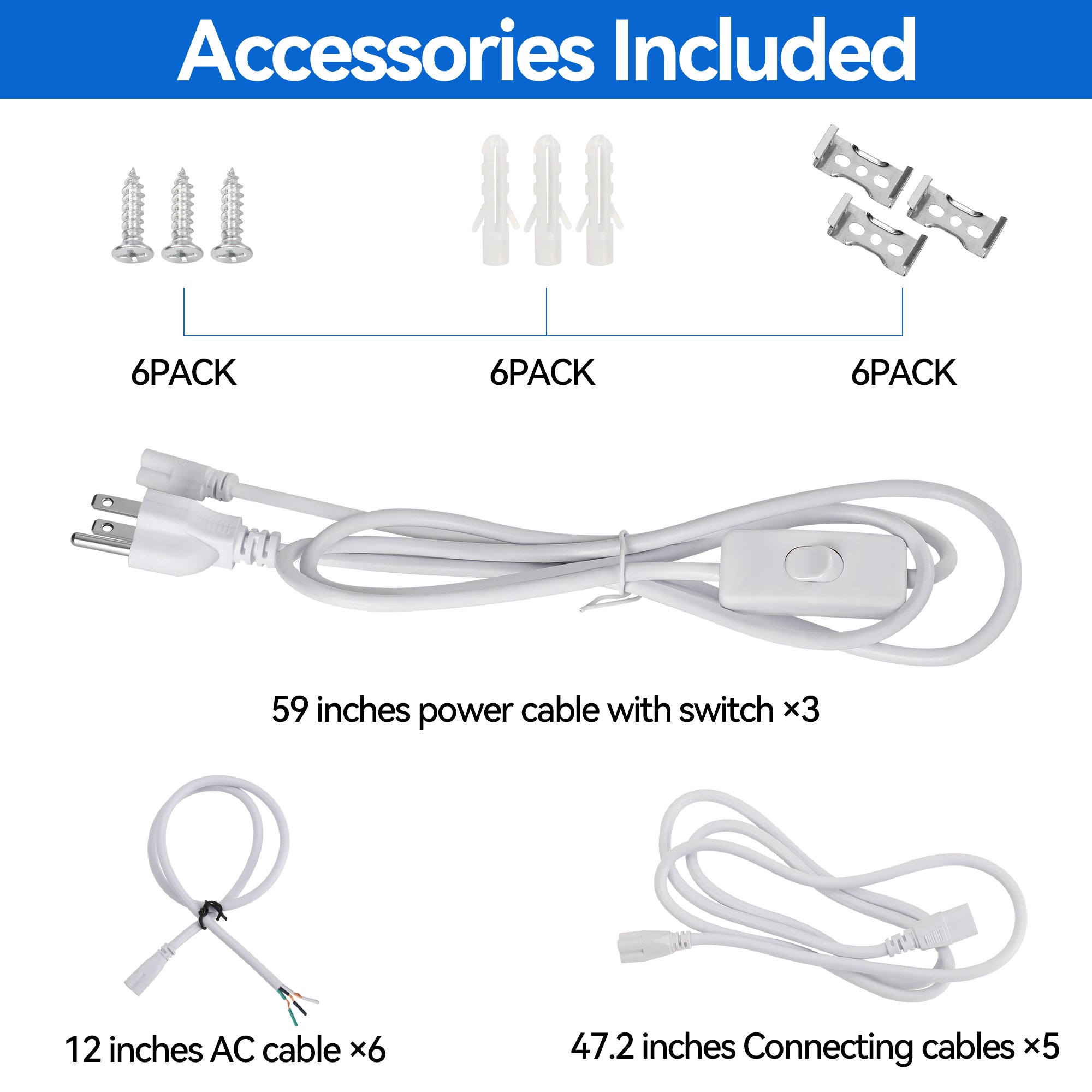 U shape LED Shop light accessories