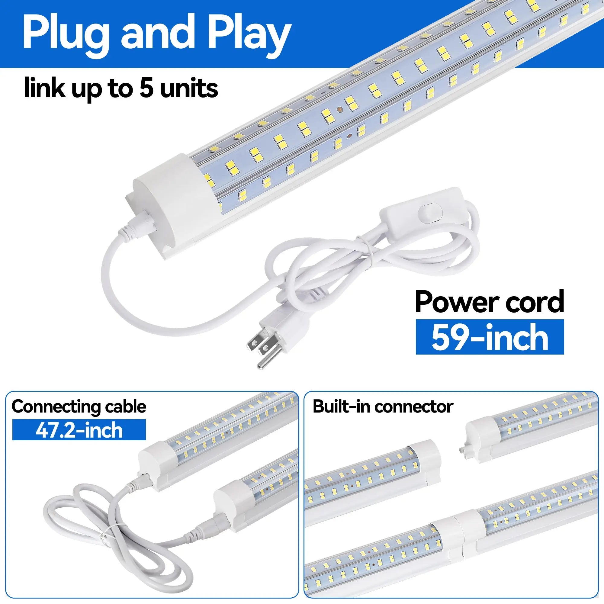 8ft LED Shop light connection