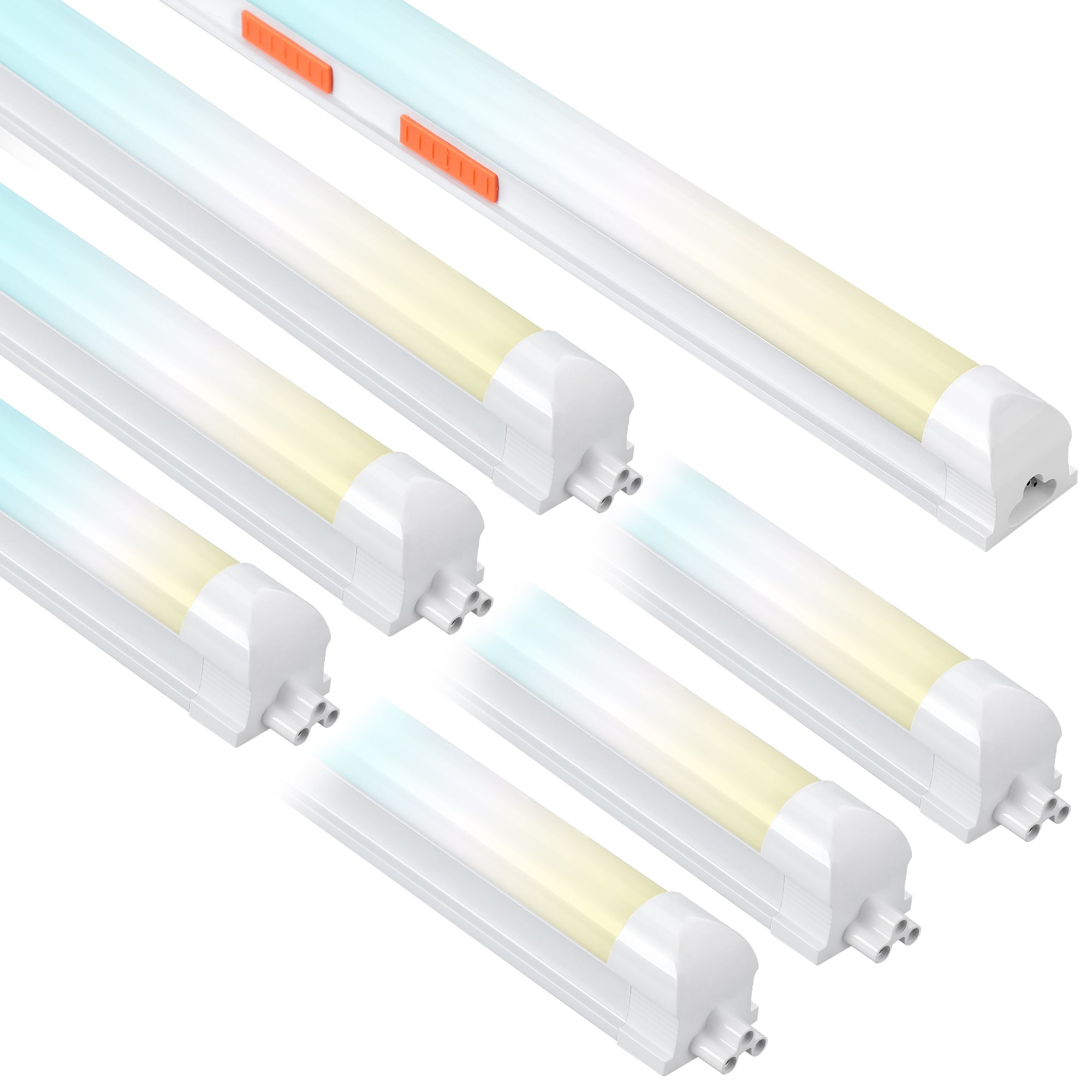 6 pack 4ft LED shop light Wattage and CCT adjustable