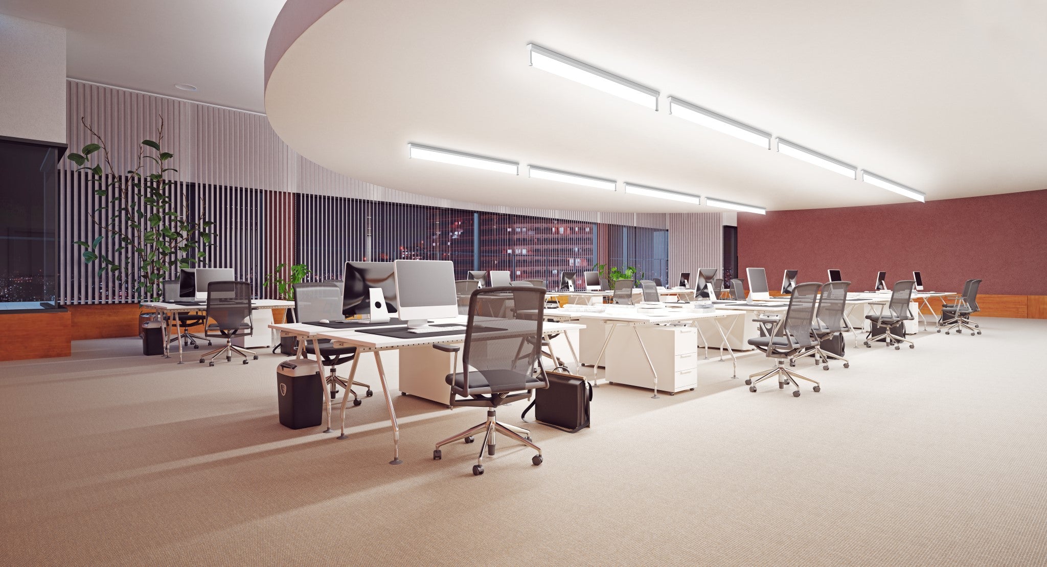 White meta surface linear light application