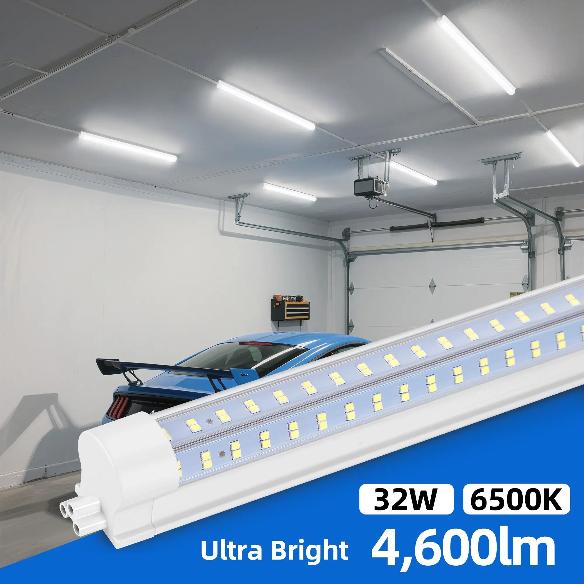 2 pack 2-Foot LED Shop Light U shaped/2ft LED Light Fixture - 32W