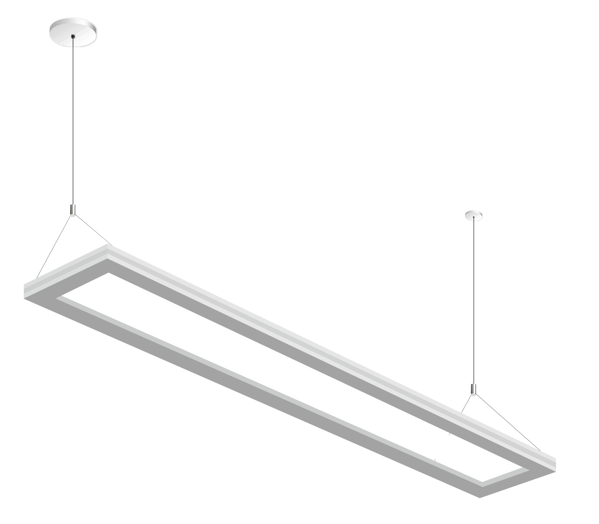 Meta up and down linear light 4ft white front view