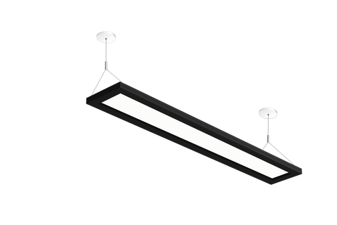 Meta updown linear light 4ft black front view